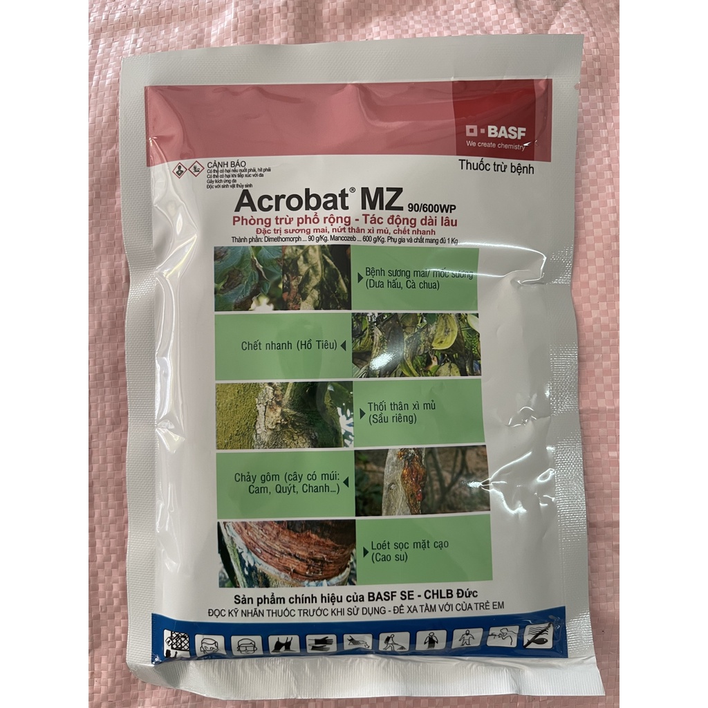 ACROBAT MZ 90/600WP Trừ Nấm Bệnh (Hoạt chất Mancozeb và Dimethomorph)  Gói 100g