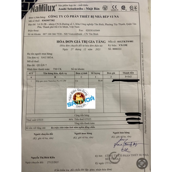 Bếp ga mini Namilux PL1911PF / PL2021PF