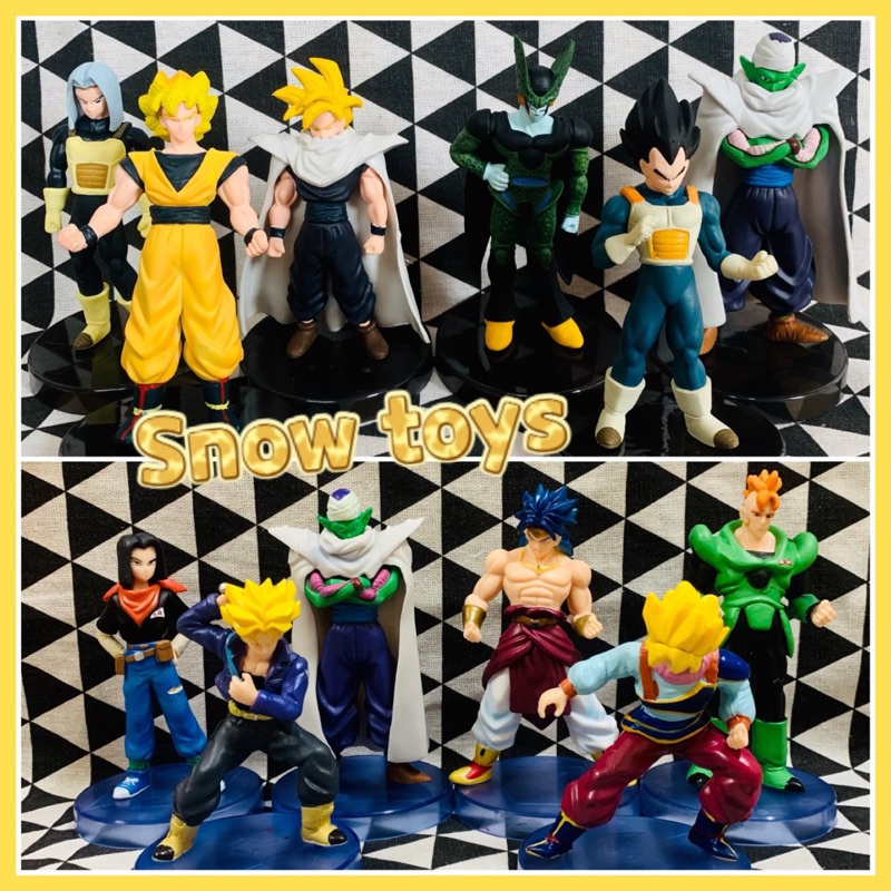 Mô hình Dragon Ball - Trunks Vegeta Chiaotzu Cell Picclo Goku Frieza Krillin Android 20 Broly Fide - Đế đen -Cao 12~13cm