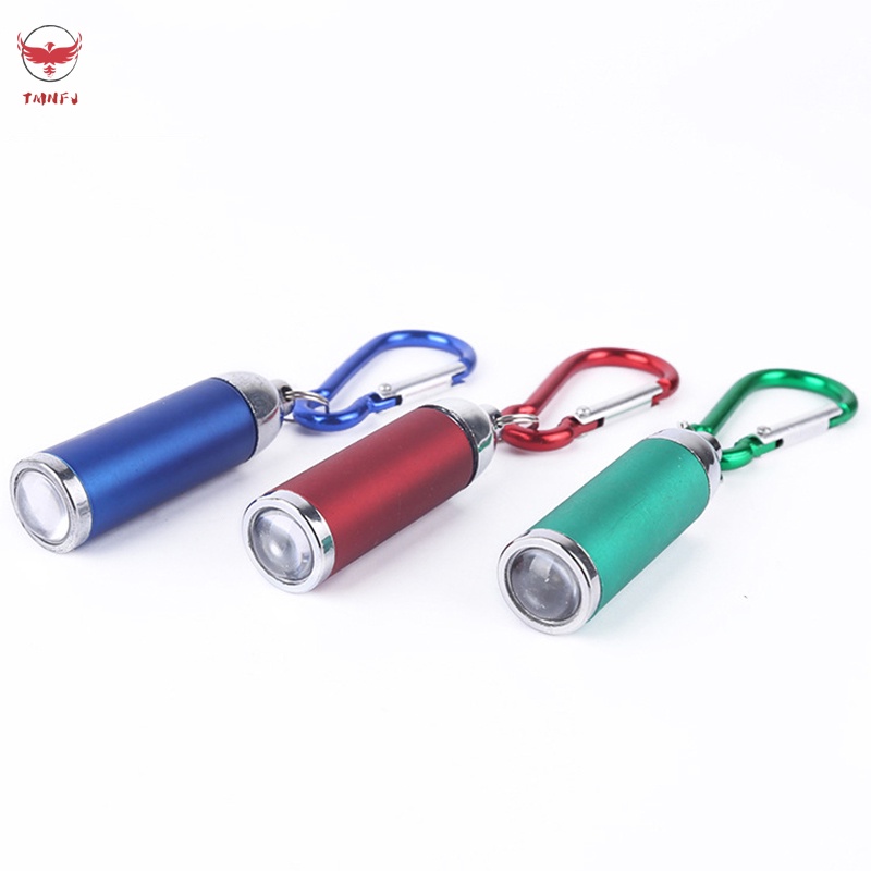 Đèn Pin LED Mini Di Động Kèm Móc Khóa Carabiner Tiện Dụng Mang Theo Du Lịch Cắm Trại