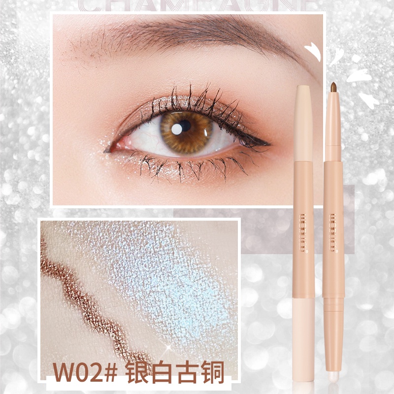 Phấn Mắt Dạng Bút Hai Đầu Hiệu Ứng Lì/ Ánh Ngọc Trai Bắt Sáng Không Nhòe WODWOD NO.W914