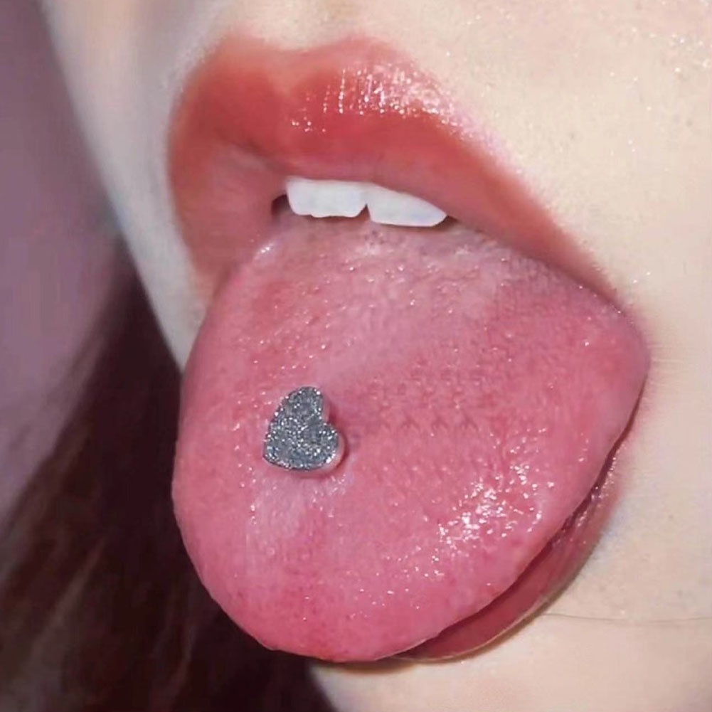 Khuyên Lưỡi Hình Trái Tim Phong Cách Mới