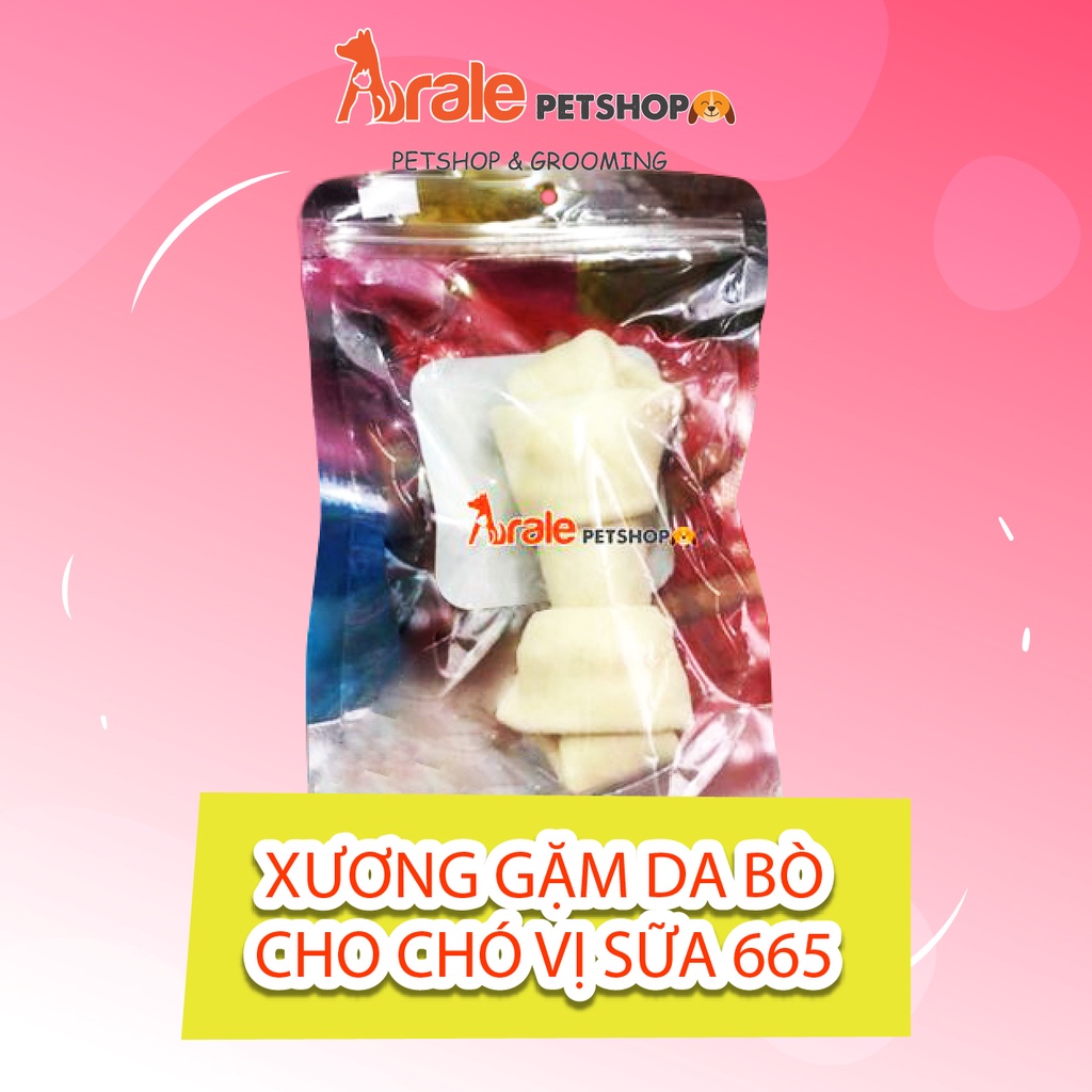 XƯƠNG GẶM DA BÒ CHO CHÓ VỊ SỮA 665