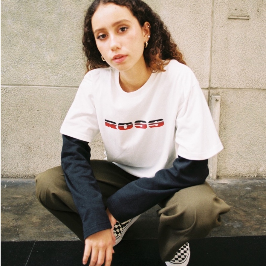 BASIC WHITE TEE - ÁO THUN MÀU TRẮNG IN LOGO ROSS
