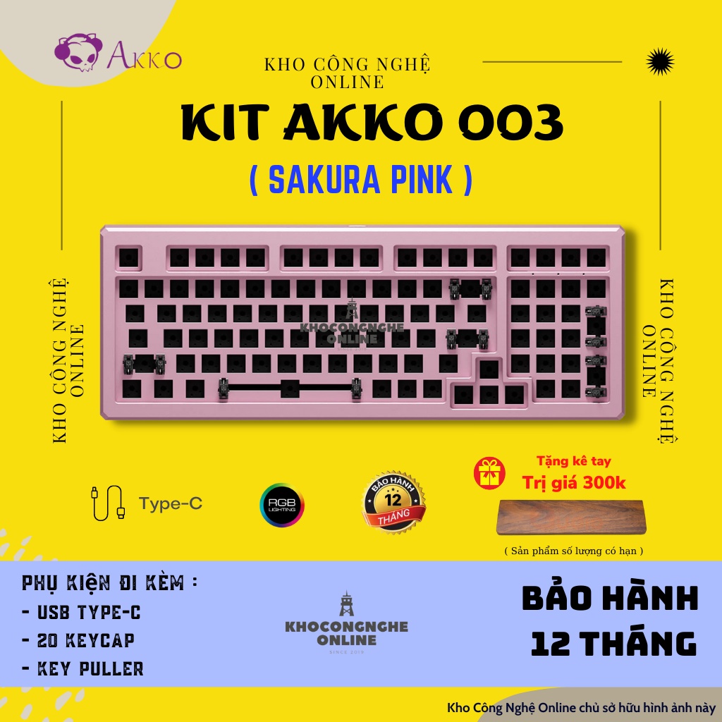 Kit bàn phím cơ AKKO Designer Studio – MOD003 (Hotswap 5 pin / RGB / Foam tiêu âm / Foam đáy / Gasket Mount)