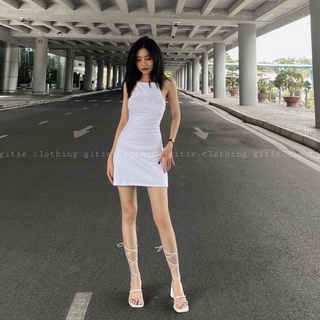 Đầm body 2 dây hở lưng sexy đơn giản
