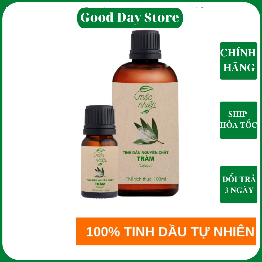 Tinh Dầu Tràm Nguyên Chất  MỘC NHIÊN 100ml - Đuổi muỗi thơm phòng - giữ ấm - đuổi muỗi