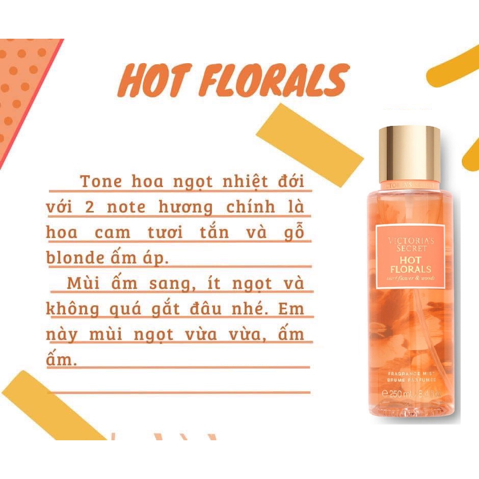 Xịt Thơm Toàn Thân Victoria's Secret Fragrance Mist 250ml #Hot Florals