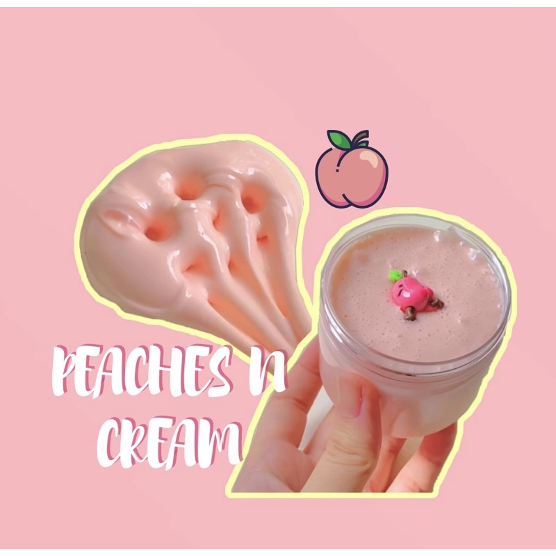 PEACHES N CREAM (Basic Slime) đồ chơi chất nhờn ma quái có mùi thơm, charm quả đào