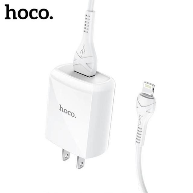 Bộ sạc 2.4A Hoco DC13 chuôi dẹt 1 cổng Usb kèm dây sạc dài 1M cho IP/tablet táo