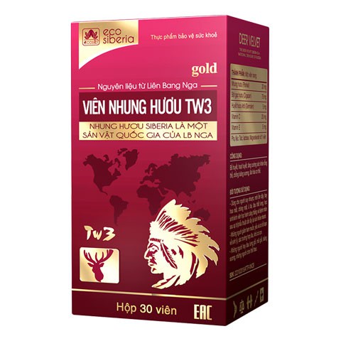 Viên Nhung Hươu TW3 - Hỗ trợ bổ huyết, hỗ trợ bồi bổ cơ thể, hỗ trợ tăng cường sức khỏe, sinh lực, mạnh gân cốt