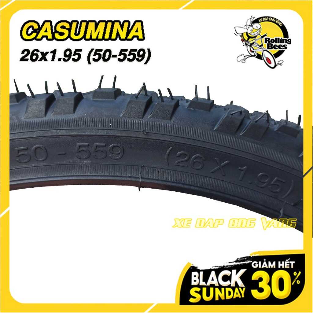 Vỏ Lốp, Săm Ruột Địa Hình Casumina 26x1.95  Chính Hãng, Giá rẻ
