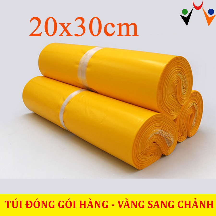 100 Túi ( 1 cuộn ) đóng gói hàng màu VÀNG size 20x30 thay thế túi xi măng giá rẻ Hà Nội