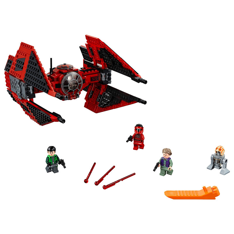 LEGO Star Wars Empire Hạm Đội Crimson Titan máy bay chiến đấu 75240TIE chiến đấu máy bay khối đồ chơi