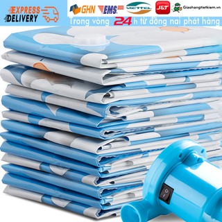 【Trong 24h gửi hàng】Túi hút chân không quần áo gối chăn chống nấm mốc và máy hút chân không mini