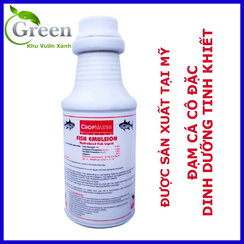 Phân bón lá Phú Hào FISH EMULSION đạm cá cô đặc - chai 250ml