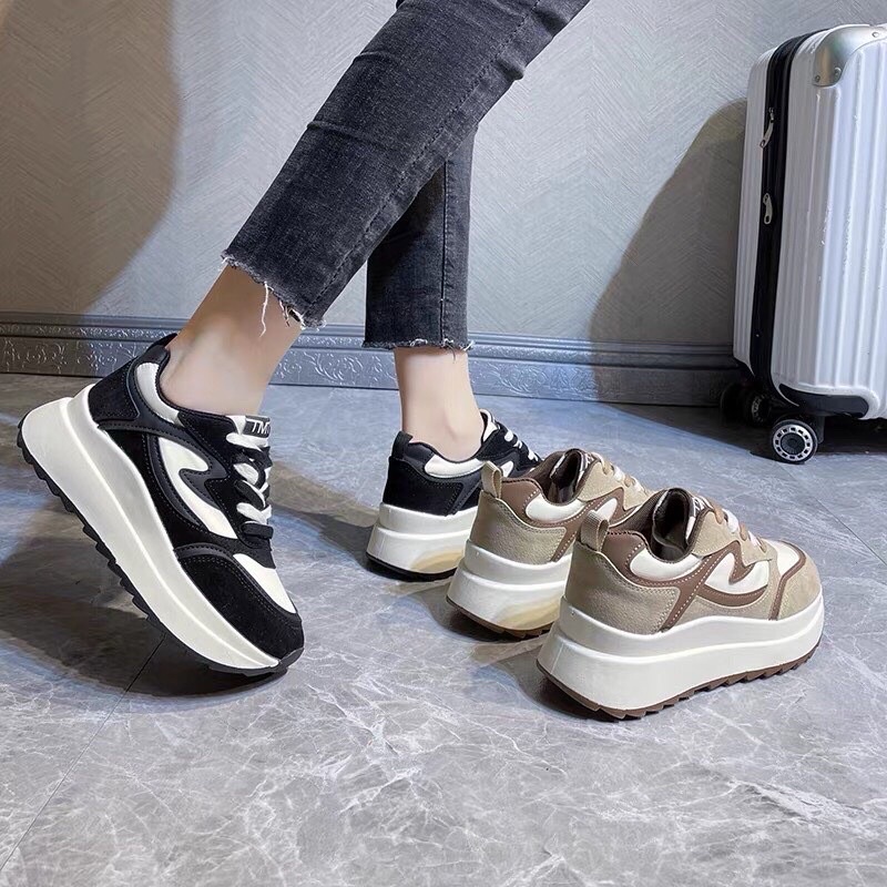 GIẦY THỂ THAO ĐỘN ĐẾ HOTTREN MÃ TMT ÔM CHÂN THON GỌN