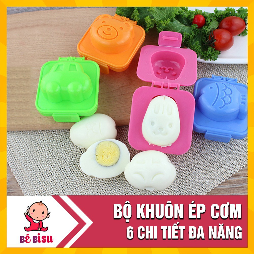 Combo 6 Khuôn Bánh Trung Thu Hình Thú - Set 6 Khuôn Cơm Bento - Khuôn Ép Cơm