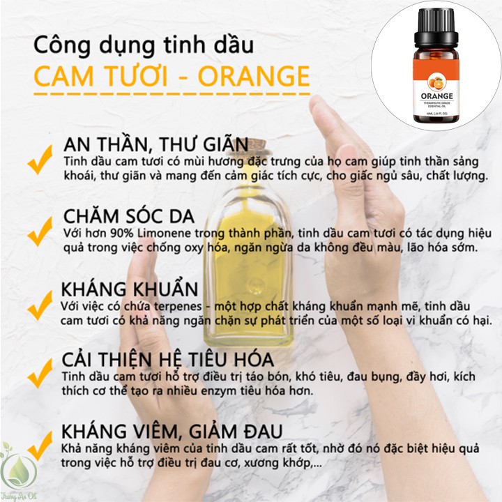 Combo 4 Tặng 1 tinh dầu thiên nhiên Trường An Natural Life lọ 10ml, Nhập khẩu Ấn Độ, Có giấy kiểm định QUATEST3