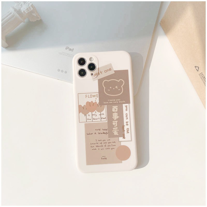 Ốp lưng IP Gấu Best One cạnh vuông bvc 5/5s/6/6plus/6s/6splus/7/7plus/8/8plus/x/xr/xs/11/12/13/14/pro/max/plus/promax BV