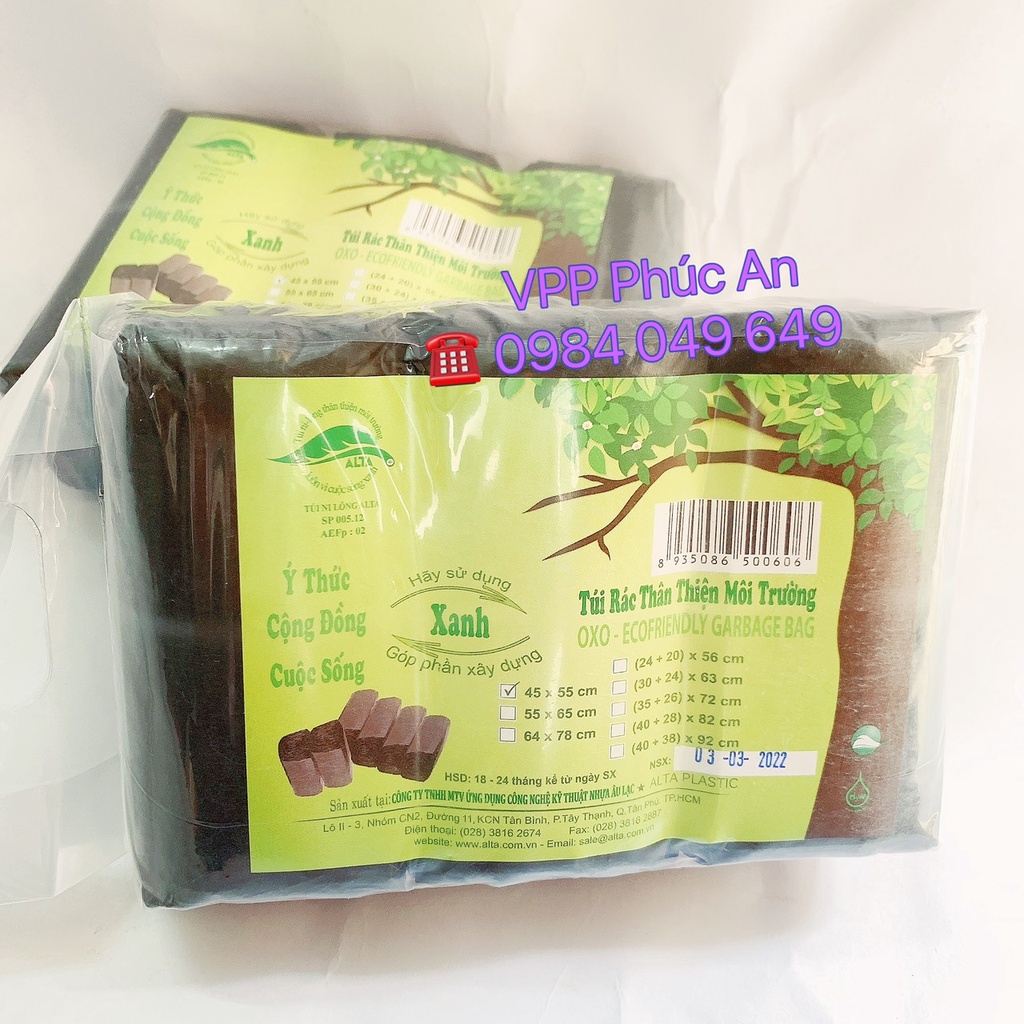 1kg túi rác sinh học Alta kt 45x55cm (3 cuộn/kg)