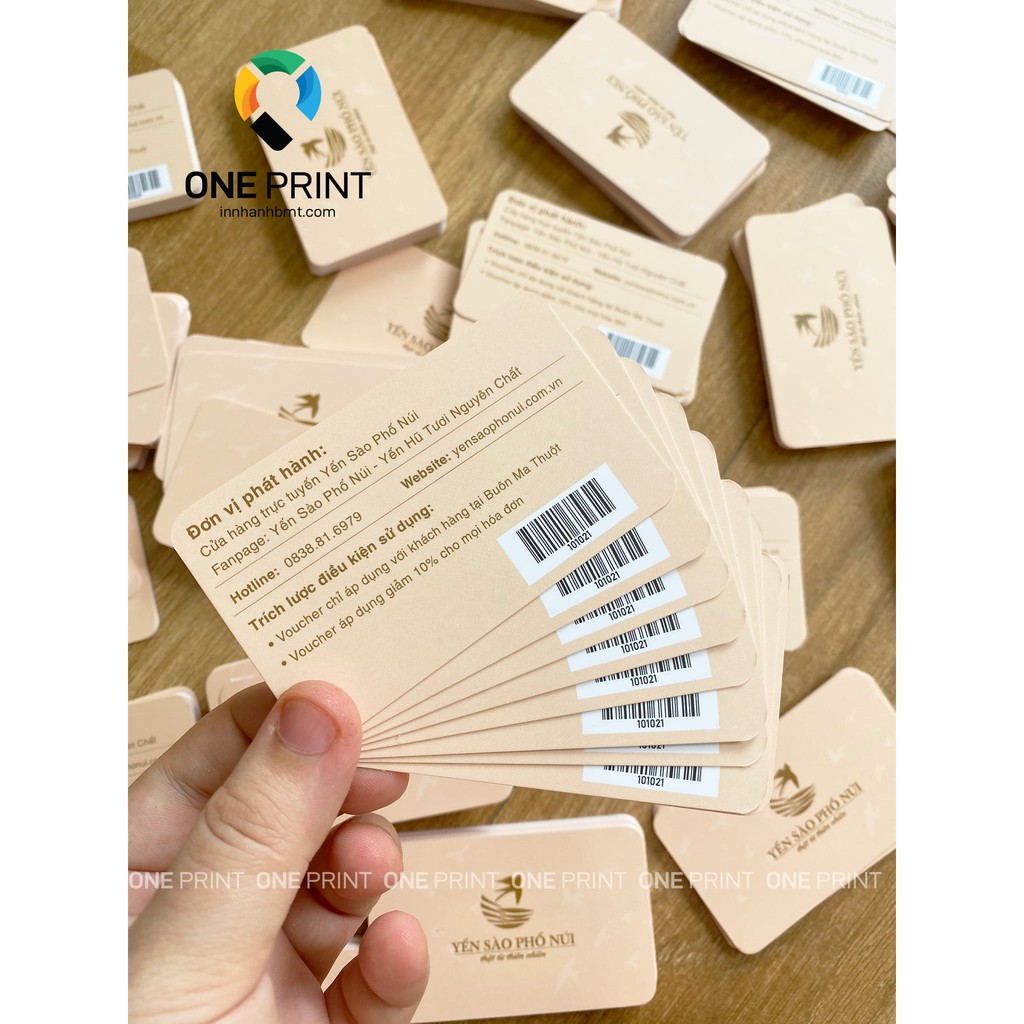 In combo 1000 voucher với kích thước theo yêu cầu