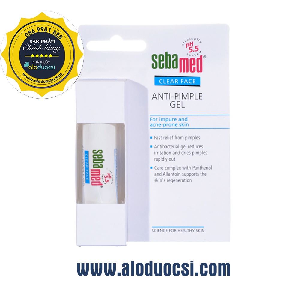Gel giảm mụn kháng khuẩn và làm dịu da Sebamed PH5.5 tuýp 10ml - Chính hãng