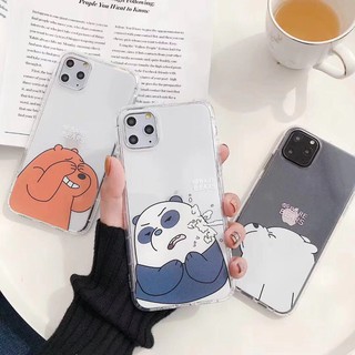 iphone 6 6s 7 8 plus Panda Bear Soft Clear Ốp lưng điện thoại TPU