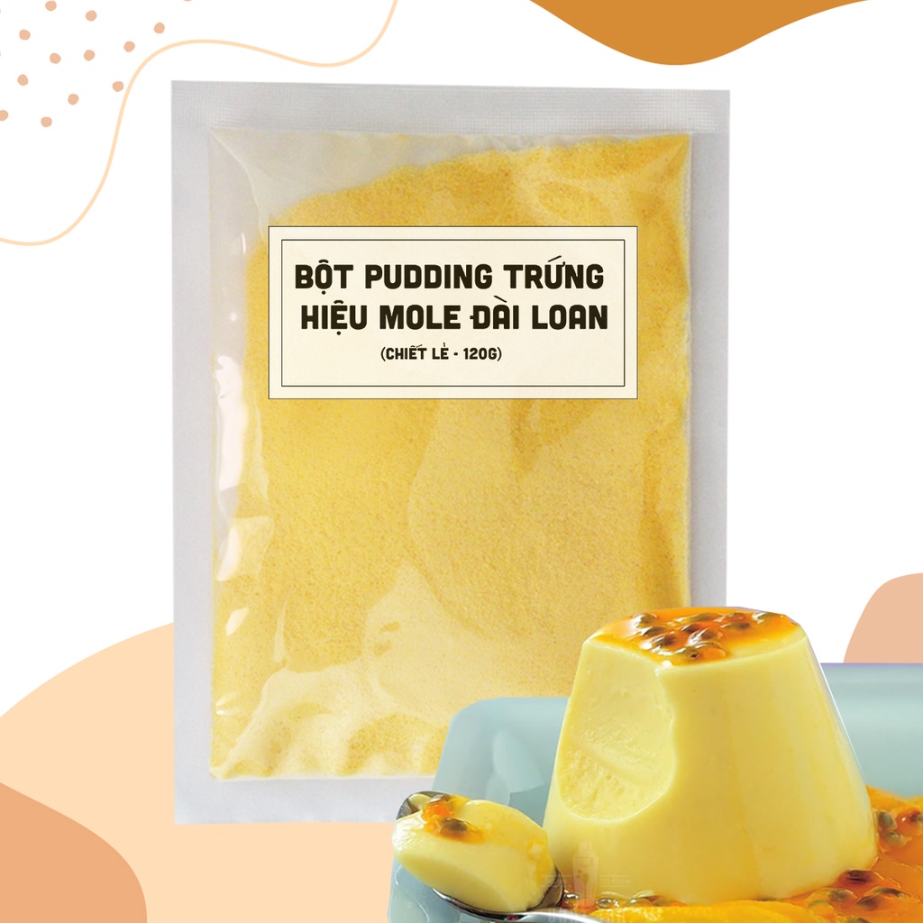 Bột làm Pudding Socola, Trứng, Dưa Lưới  thương hiệu Mole, bột pudding Mole Đài Loan