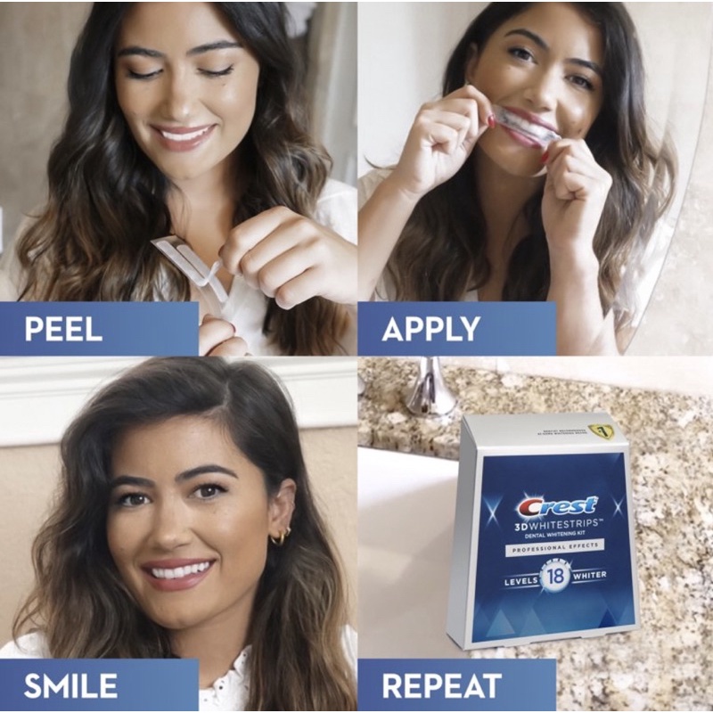 Miếng dán trắng răng Crest 3D Whitestrips