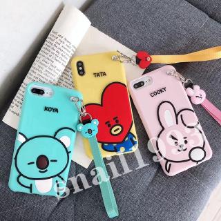 Ốp điện thoại họa tiết BTS Tata Cooky Koya bằng silicone mềm dành cho iPhone X XS XR XSMax 8 7 6 6s Plus