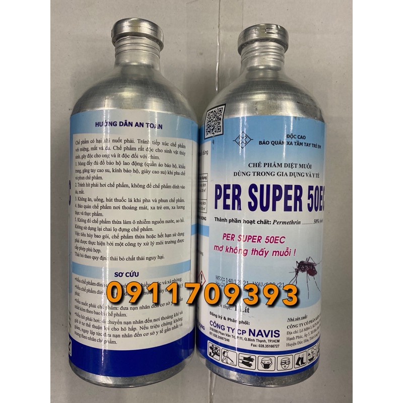 Thuốc muỗi chai nhôm PER SUPER 50EC - 1LÍT .