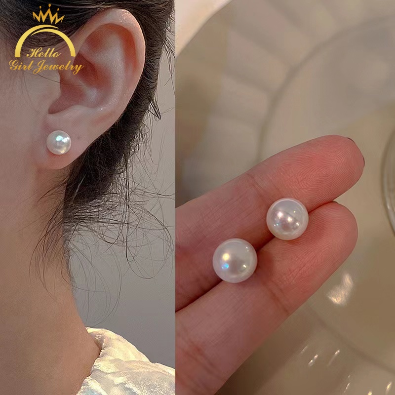 Đôi Bông Tai Mạ Vàng Hình Trái Tim Đính Ngọc Trai Nhân Tạo Phong Cách Hàn Quốc