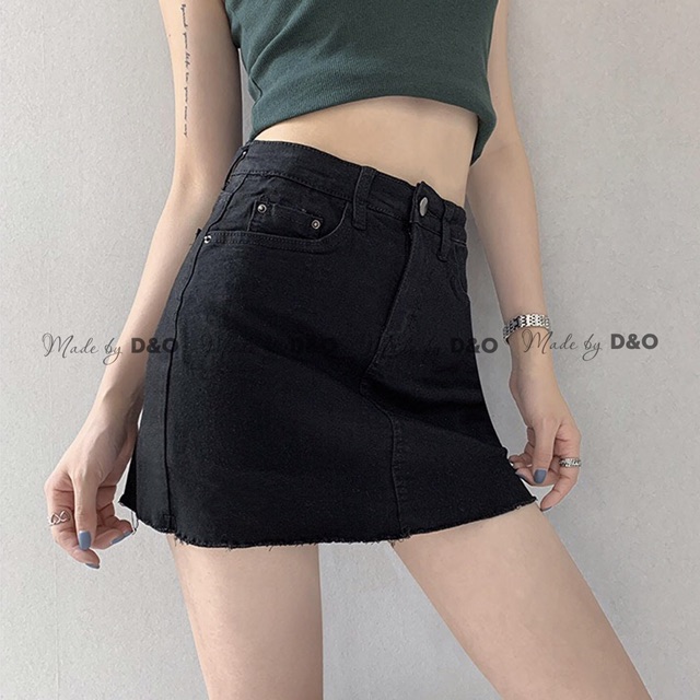 Chân Váy Jeans Có Quần Trong Đen Tua Lai - Quần Váy Jeans Đại Phom A ĐỦ MÀU