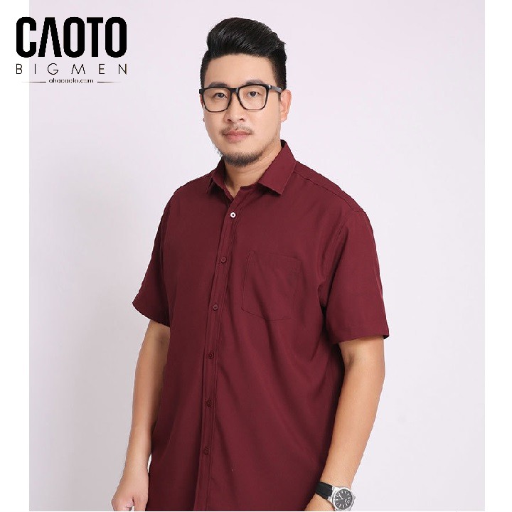 Áo Sơ Mi Trơn Big Size Nam Ngắn Tay Đỏ Đô – HÀNG CHÍNH HÃNG Size 2XL 3XL 4XL 5Xl 6XL 7XL 8XL | BigBuy360 - bigbuy360.vn