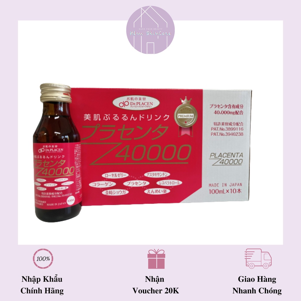 Collagen Placenta Dr.Placen - Nước Uống Nhau Thai Ngựa 40000mg Nhật Bản