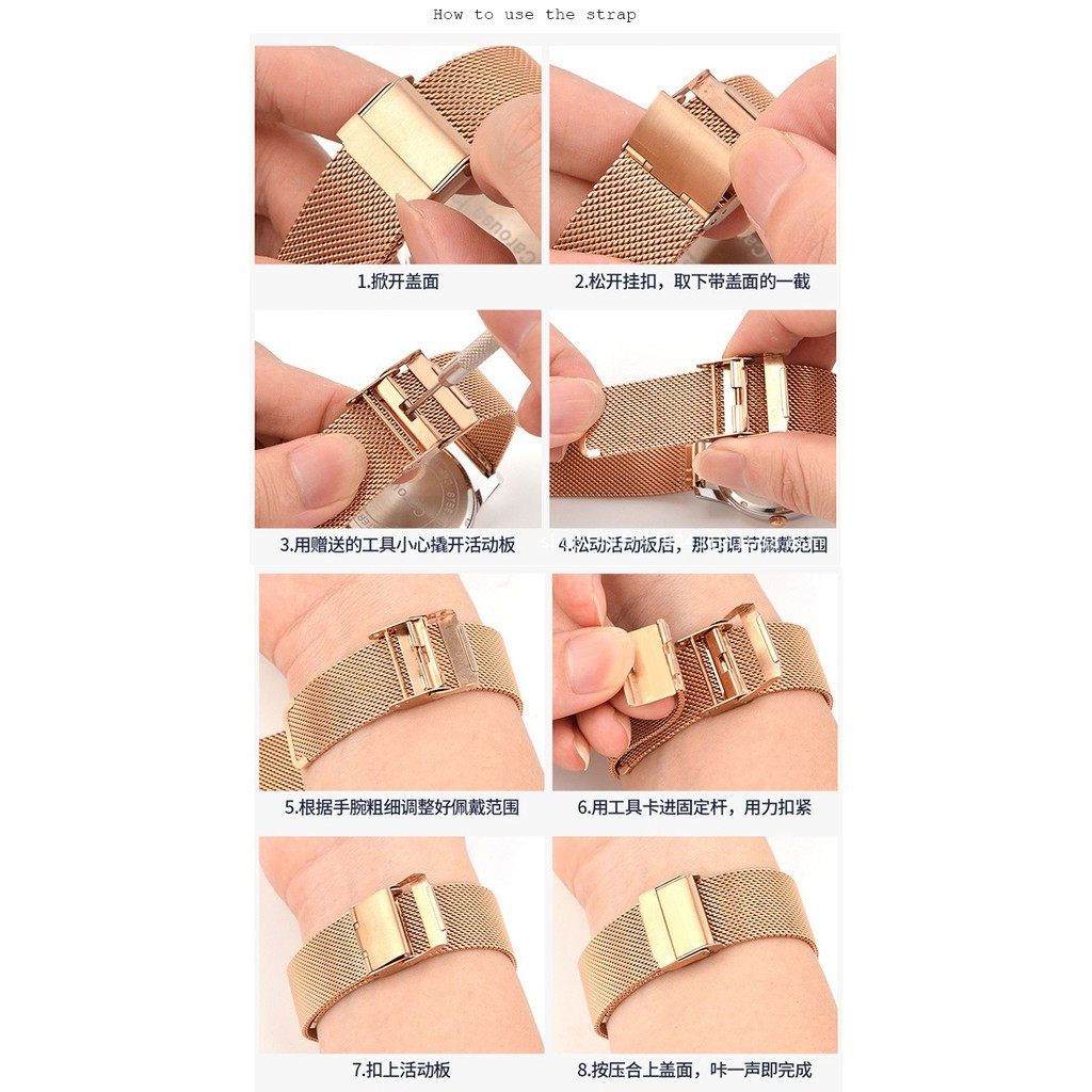 Dây Đeo Kim Loại 16 / 20 / 22 / 23mm Cho Đồng Hồ Thông Minh | BigBuy360 - bigbuy360.vn