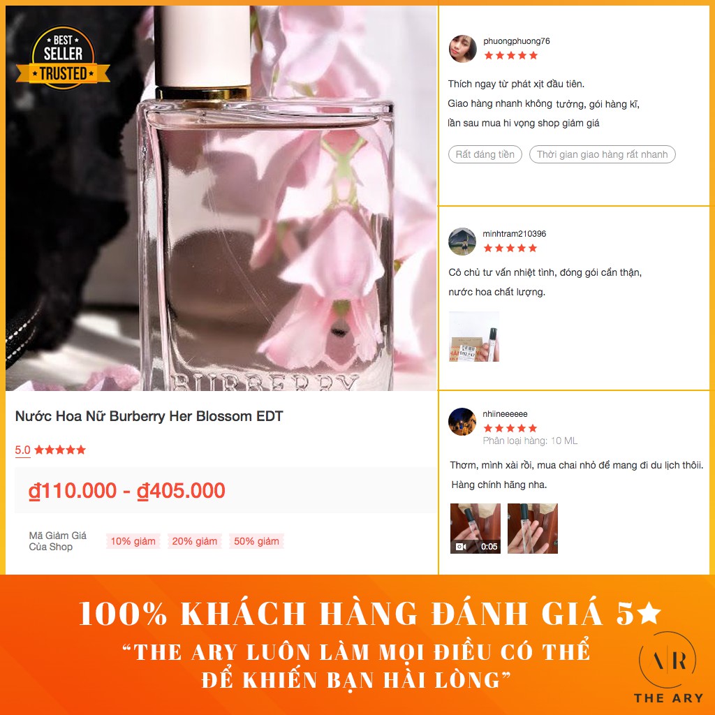 [Mẫu Thử 5, 10, 20ML] Nước Hoa Nữ Burberry Her Blossom EDT | BigBuy360 - bigbuy360.vn