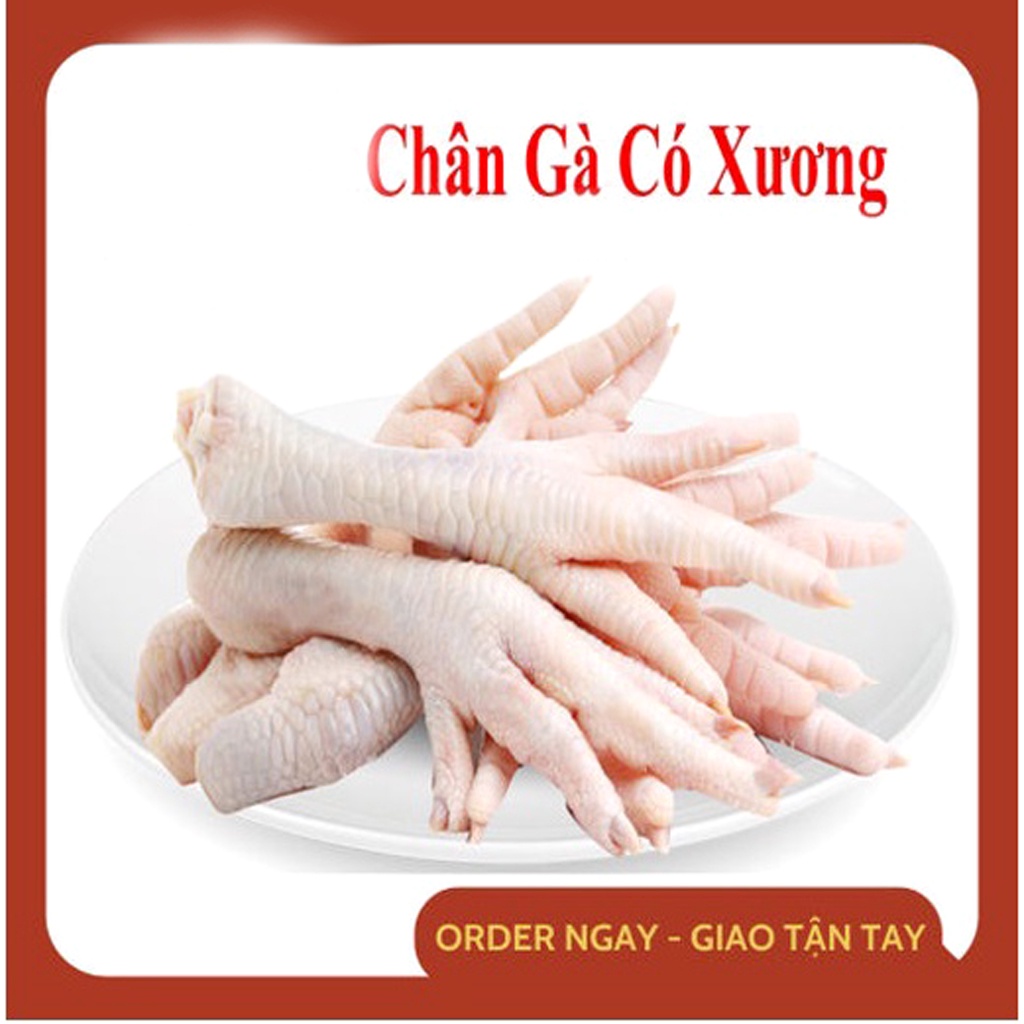 Chân Gà Có Xương |Chân Gà Nguyên Xương khay 1kg hàng tươi ngon to đều - Ship Hỏa Tốc HN