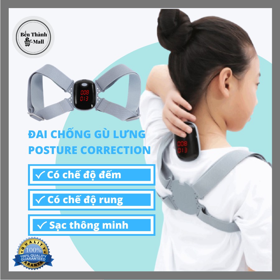Đai chống gù lưng Posture Correction điện tử [Màn LED bản cao cấp nhất]