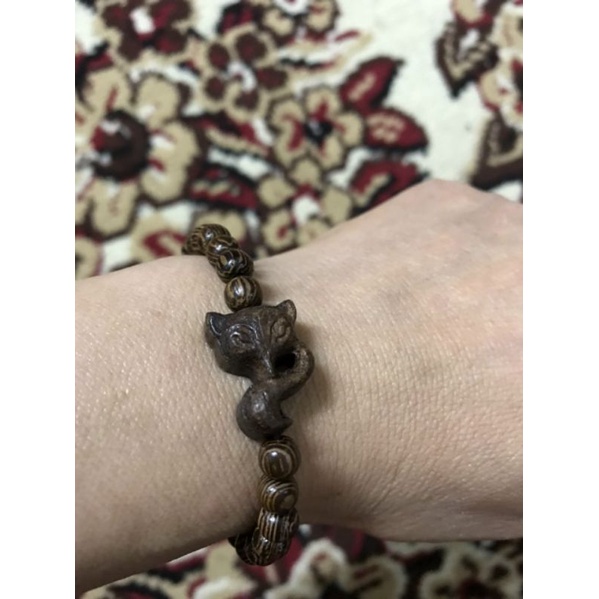 Vòng gỗ mun đuôi công mix hồ ly