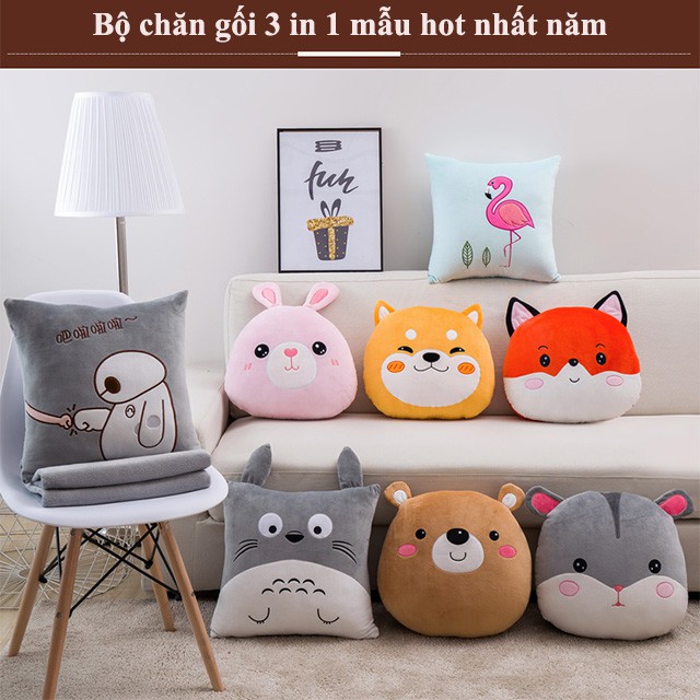 [ SẢN PHẨM SIÊU HOT ] Gối 3in1 gối ngủ văn phòng hoặc cho bé siêu đẹp