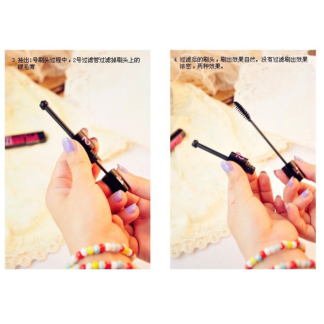 🦄 MASCARA Chuốt Mi 2IN1 VOLUMIZER YAQINA long lasting makeup siêu dài dày cong mi lâu trôi NGỰA BEAUTY | BigBuy360 - bigbuy360.vn