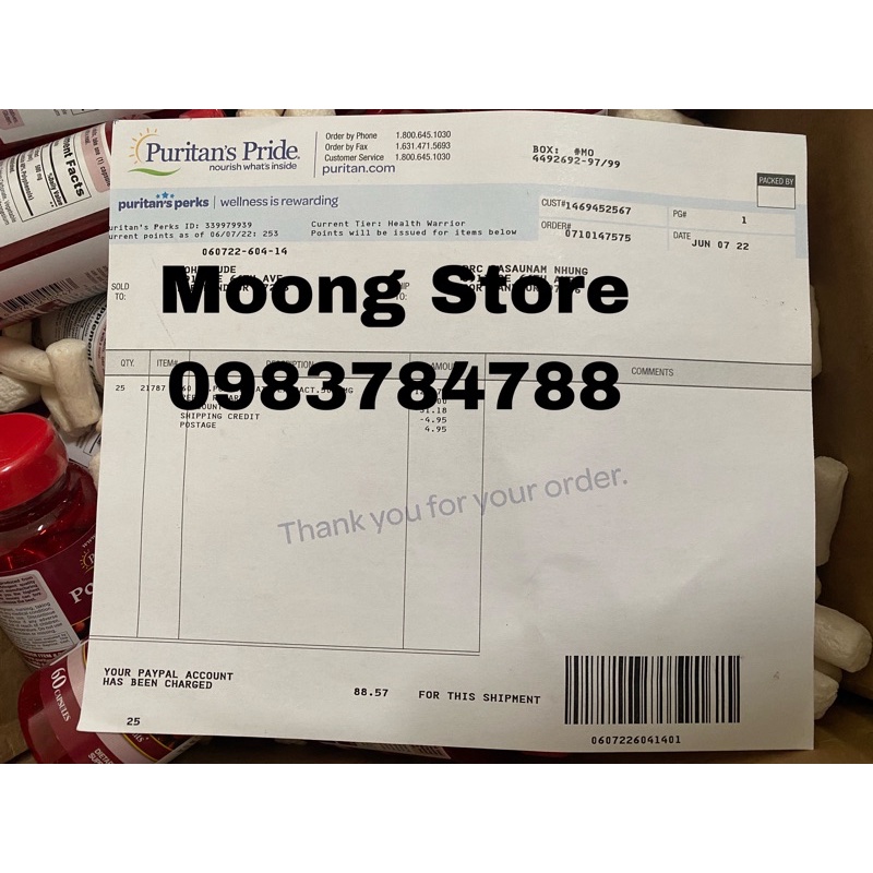 Viên chống nắng nội sinh lựu 500mg Puritan