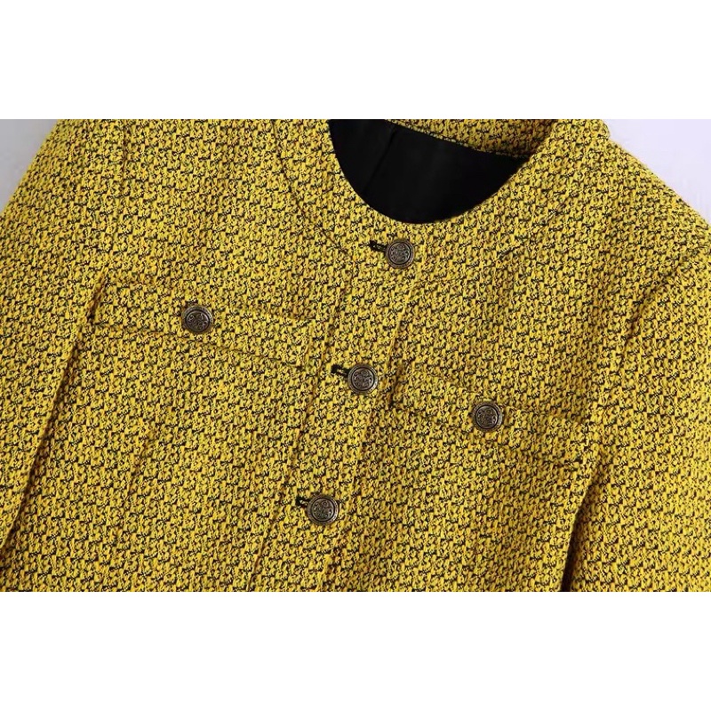 Áo dạ Tweed cao cấp dáng croptop order Quảng Châu