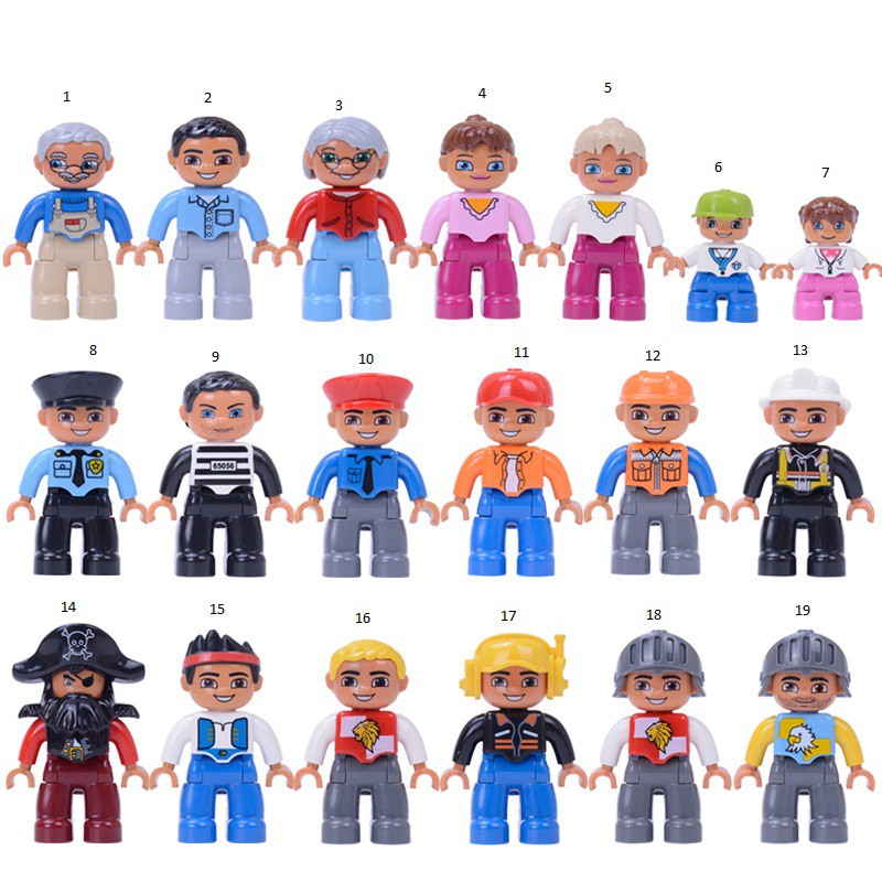 BILEGOX Bộ nhân vật Lego duplo gồm 19 nhân vật NLG0075-1