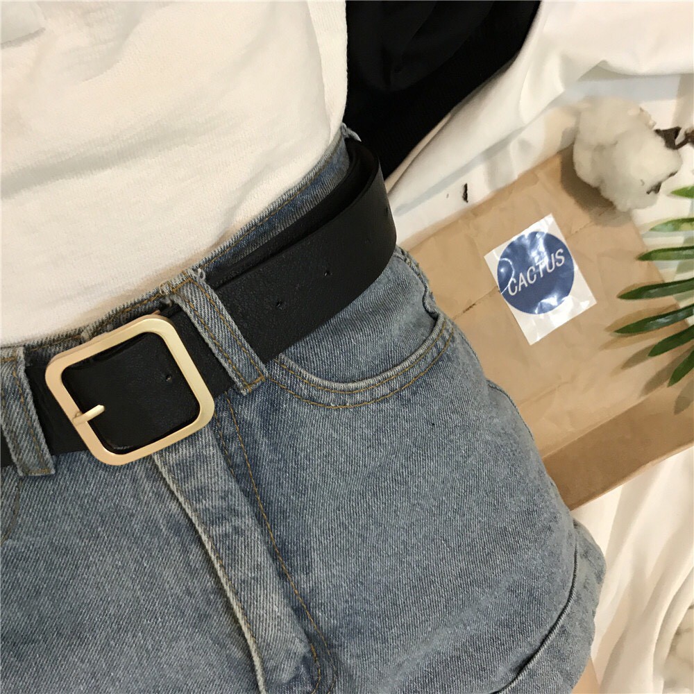 Thắt lưng da PU mặt khóa vuông DL2 Mayconner