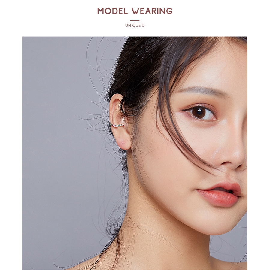 1 Khuyên Tai Bamoer 925 Bằng Bạc Thật Phong Cách Punk Unisex SCE894