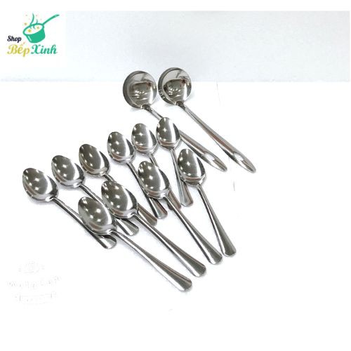 Bộ 10 muỗng ăn inox và 2 muỗng canh inox