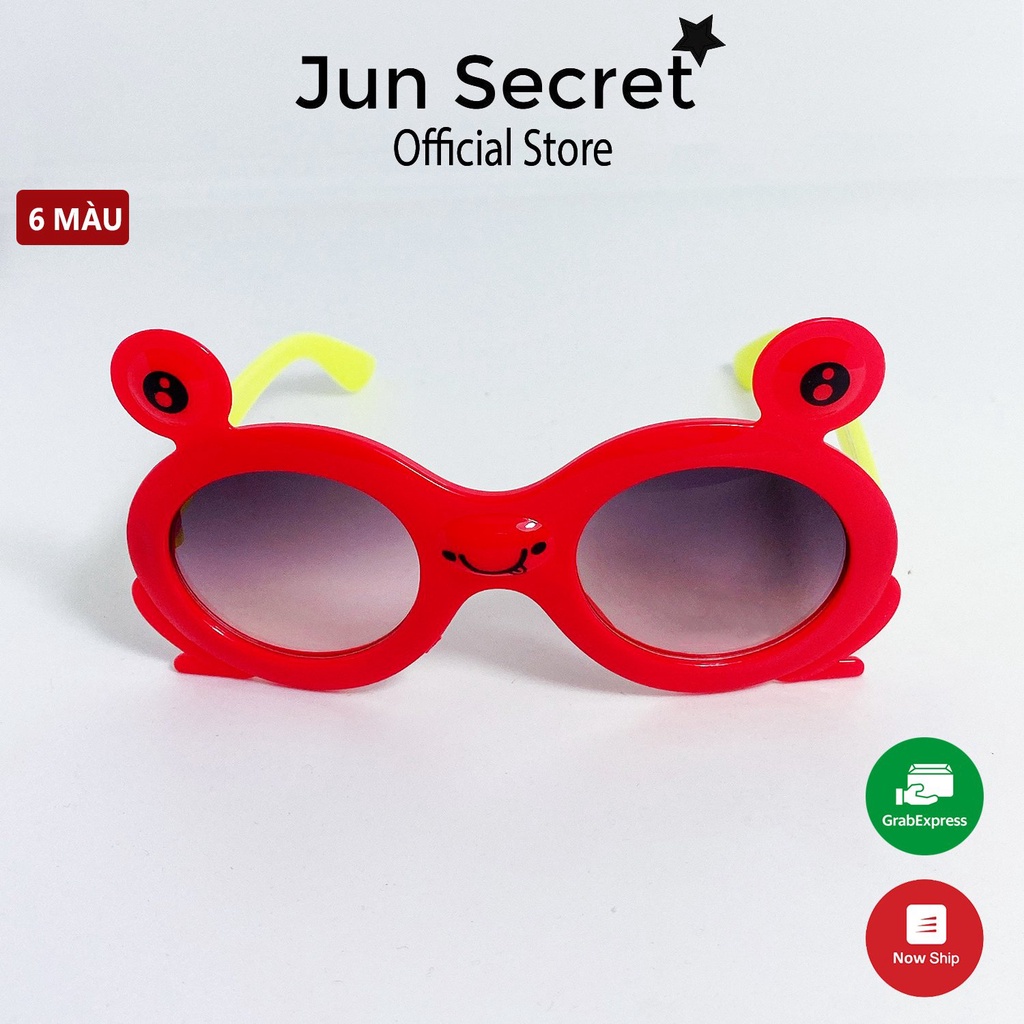 Kính mát trẻ em Jun Secret kiểu kính hình ếch ngộ nghĩnh đáng yêu dành cho bé trai và bé gái từ 1 đến 5 tuổi JS20A17